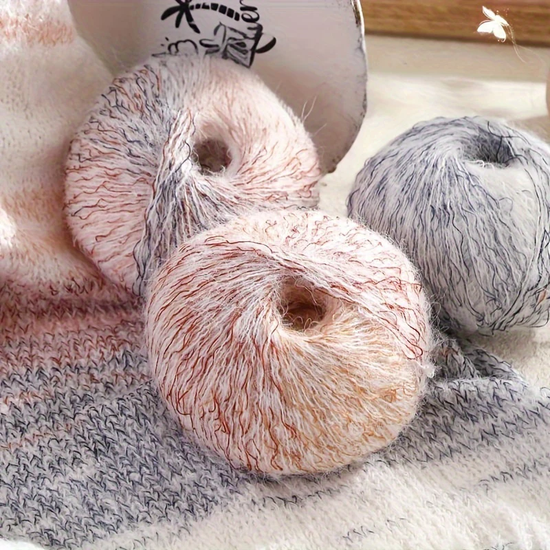 1PC 50g Gradient Mohair Yarn Soft Wool Cashmere Yarn DIY Hand Knitting Sweather Scarf Hats Crochet Thread Sewing Material