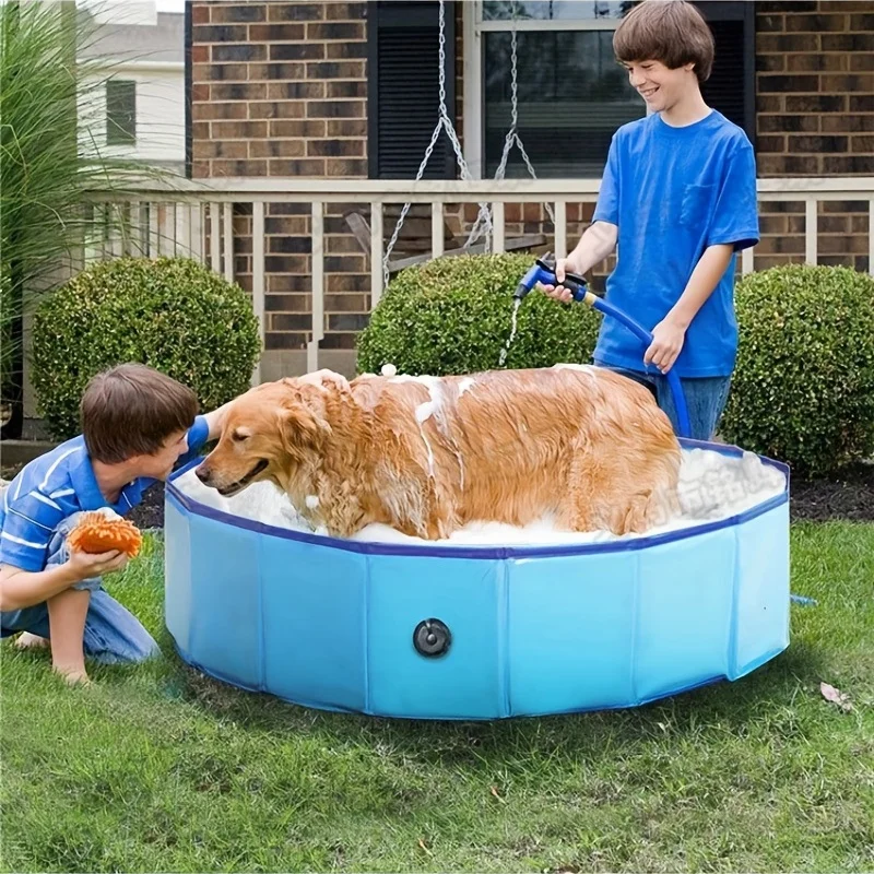

Foldable Pet Bathing Pool Dog Swimming Cat Sand Play Bath Tub Non-Inflatable Paddling Pool For Babies Baby Shower Gift