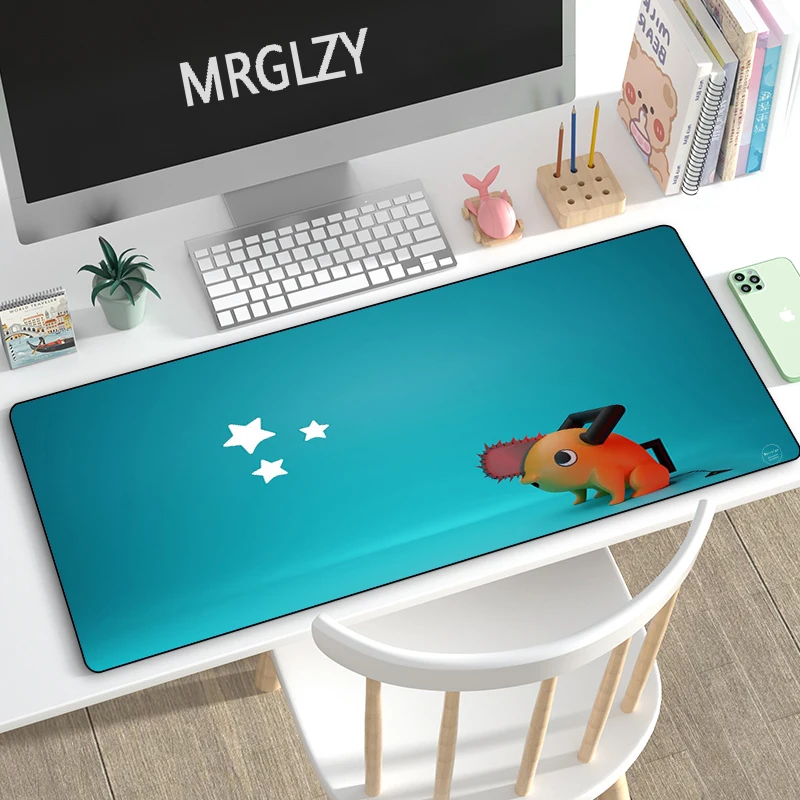 

Chainsaw Man Power Anime Cute Pochita Mouse Pad Mouse Gamer Multi-size XXL Large Keyboard MouseMat 40*90CM Mousepad for Laptop