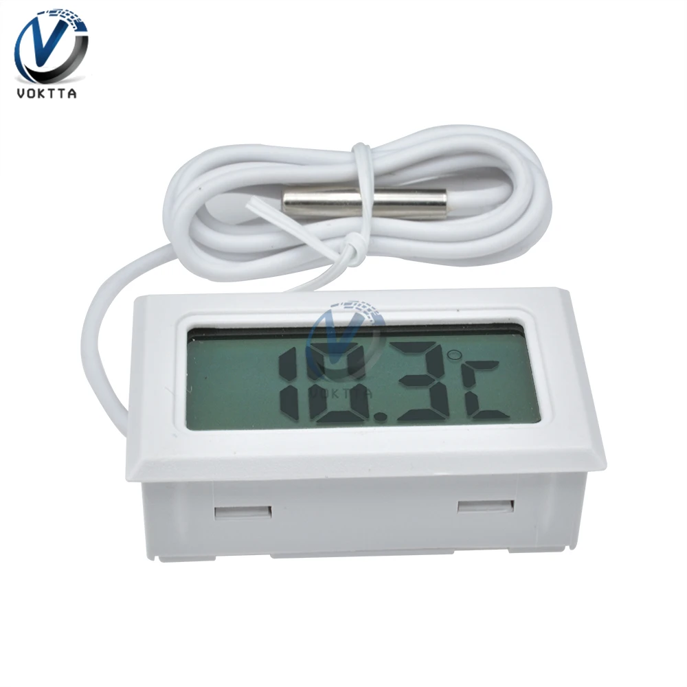 미니 LCD 디지털 온도계, 실내 편리한 NTC 프로브 온도 센서,-20 ℃ ~ 110 ℃ 온도 테스터 감지기, 1 ~ 5 개