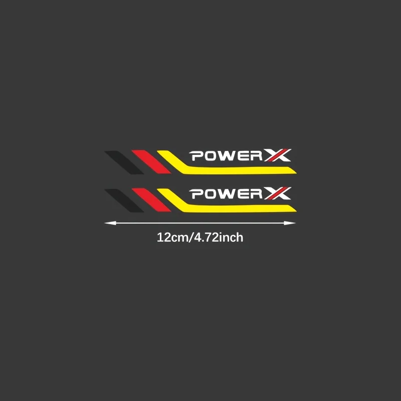 1SET German Style POWER X Vinyl Sticker, Waterproof Self-adhesive Decal for Car Wiper Window & Body