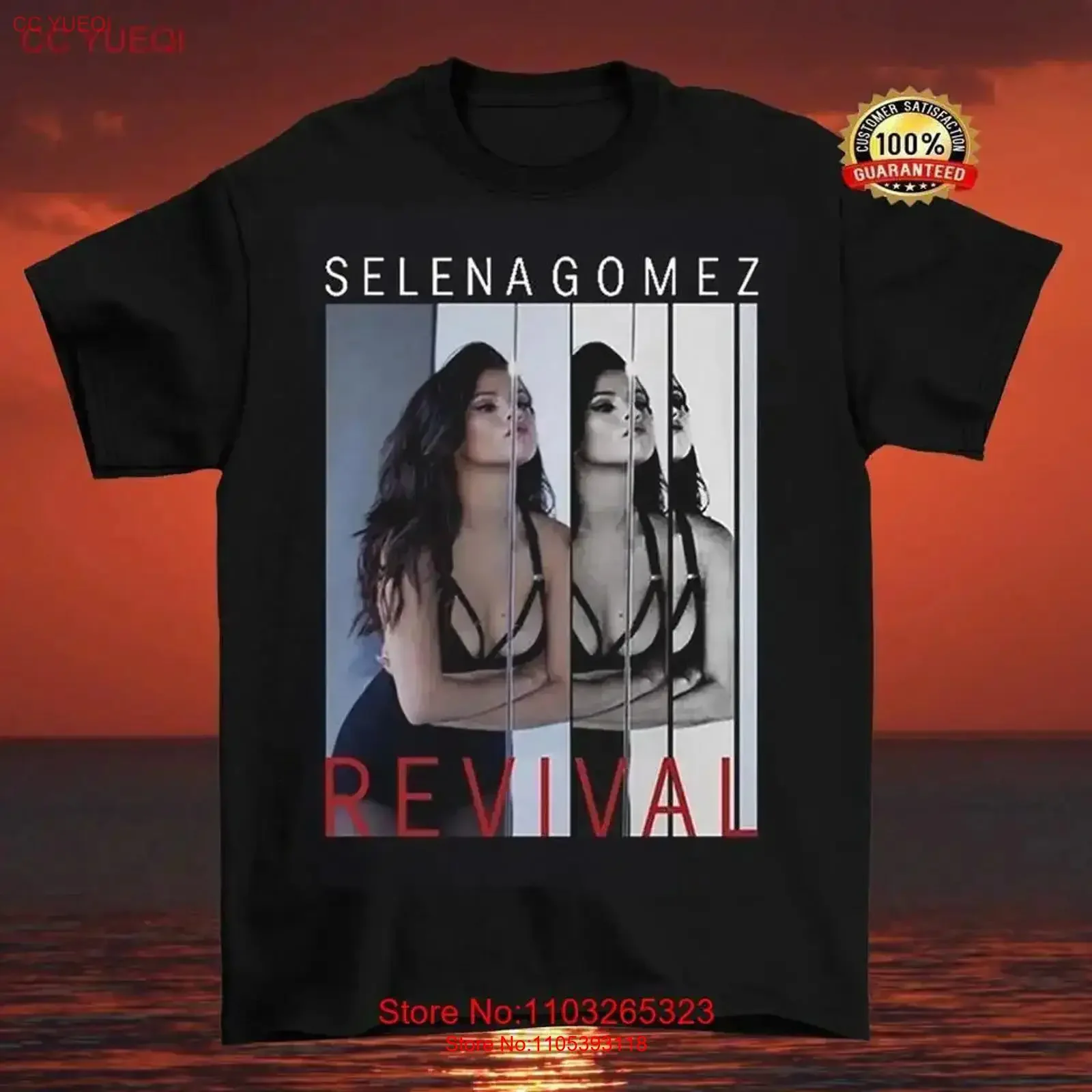 New Popular Selena Gomez Revival Cotton Black T Shirt All Size vintage Washed graphic Stylish Breathable streetwear