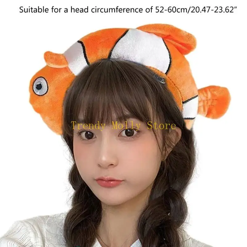 N5KB 만화 박제 광대어 머리 후프 귀여운 라이브 방송 할로윈 파티 헤드웨어