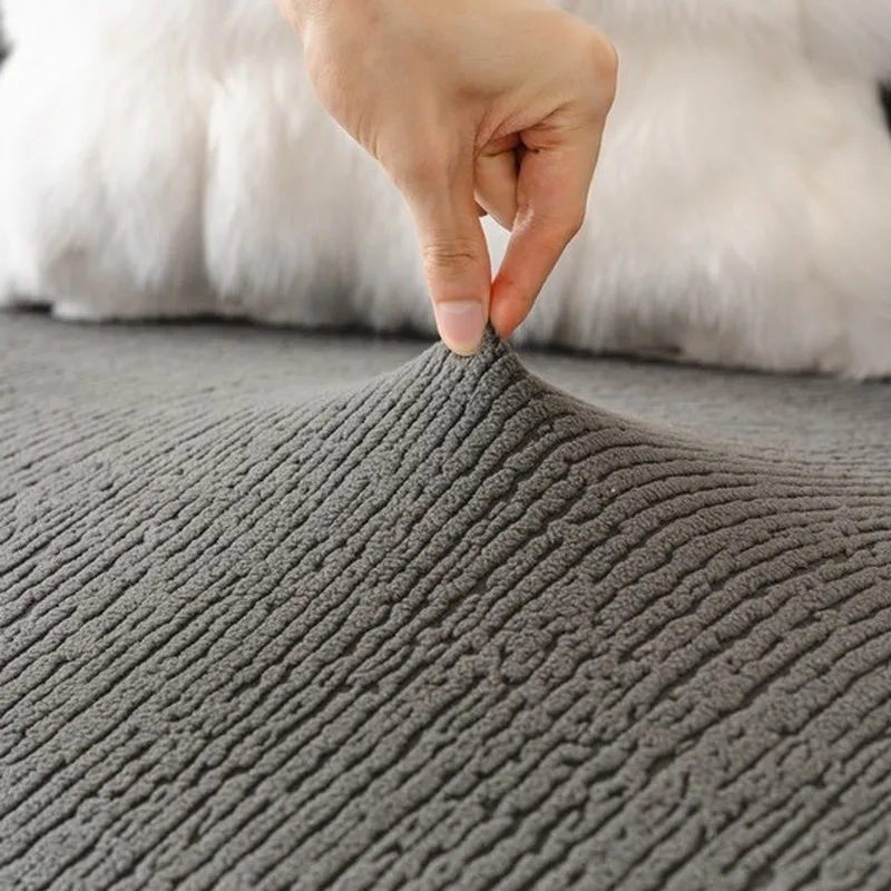 Textured Linen Feel Sofa Cover Full Protection Anti-Scratch Pet Furniture Slipcover