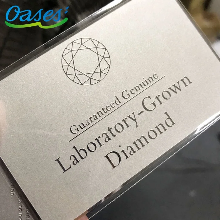 Customized query New Arrival Customized Credit Card Size Laser Engraving Luxury Shiny Metal Authenticity Warranty Card With Whit