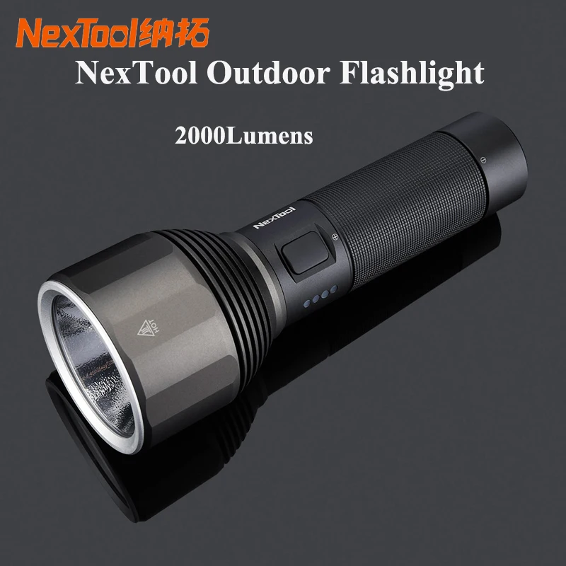Nextool Rechargeable Flashlight 5000mAh 2000lm 380M 5 Modes IPX7 Waterproof LED Light Type-C Searching Light for Camping Outdoor