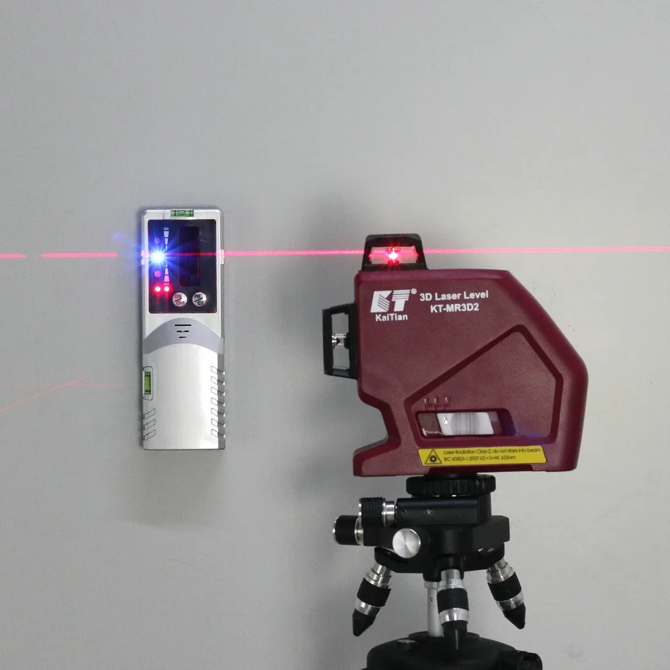 KaiTian Laser Level Tripod Self-Leveling 360 Professional High Precision Cross 12 Lines Horizontal&Vertical Laser Level Receiver