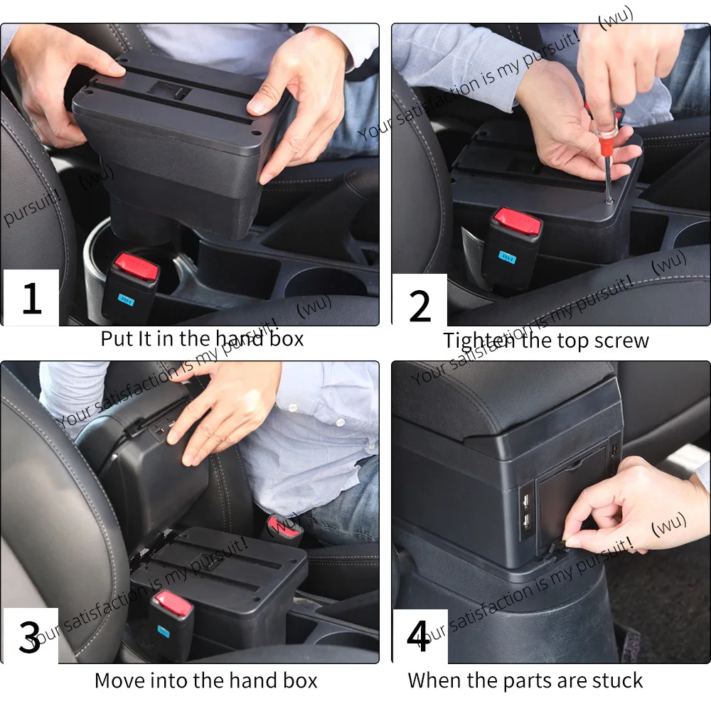 For Nissan Sunny Armrest Box For Nissan March Micra K13 Car Armrest Arm Storage Box Retrofit Parts Car Accessories 2010-2022 - view 6