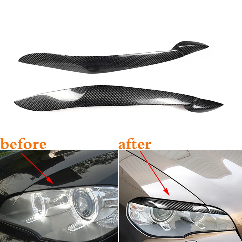 

2 шт., декоративные наклейки для автомобильных фар BMW X5 E70 2007-2013