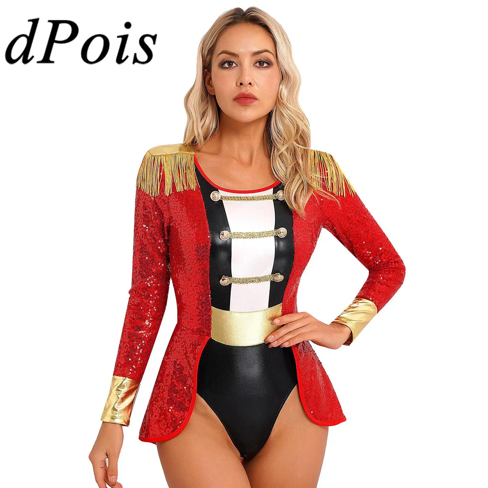 

Женский костюм манежа, одежда для ведущего циркового кольца, трико с кисточками, боди, нарядное платье Майстер-укровитель льва, шоумен, фрак