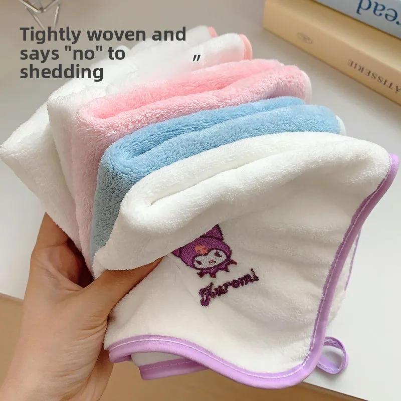 New Small Square Towel Sanrio Small Towel Hand Towel Absorbent Coral Fleece Face Towel for Kindergarten Students