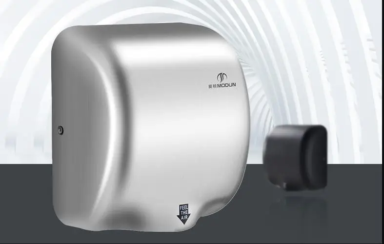 مجفف يدوي أوتوماتيكي قوي من الفولاذ المقاوم للصدأ سريع النظافة، مجفف يد كهربائي ممتاز لإمدادات المصنع مباشرة للحمام