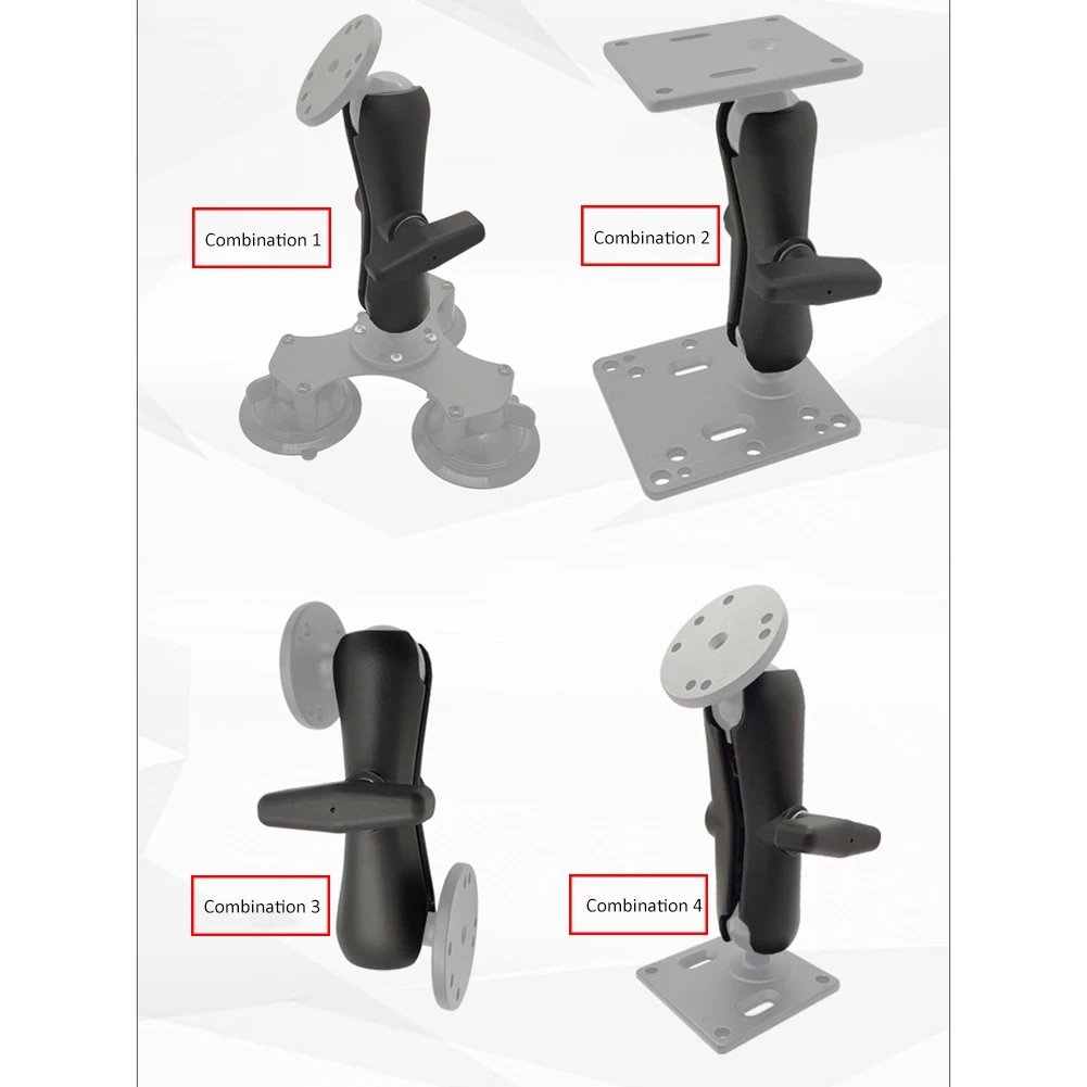 ABJG-15CM ความยาวอลูมิเนียมอัลลอยด์แขนซ็อกเก็ตคู่สําหรับ RAM พร้อมรถจักรยานยนต์ฐานบอลขนาด 1.5 นิ้ว