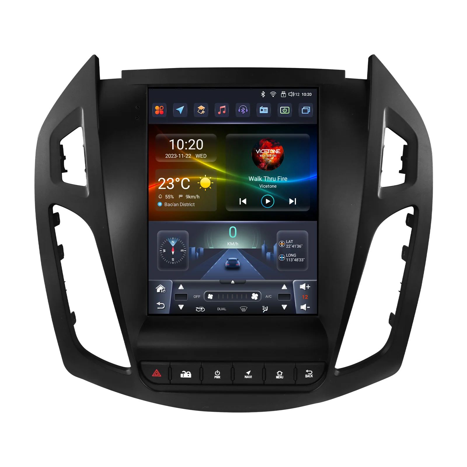 9.7 Inch Android Autoradio voor Ford Transit Tourneo Connect 2013-2018 Auto Audio GPS Carplay Android Auto multimedia Speler WIFI - afbeelding 2