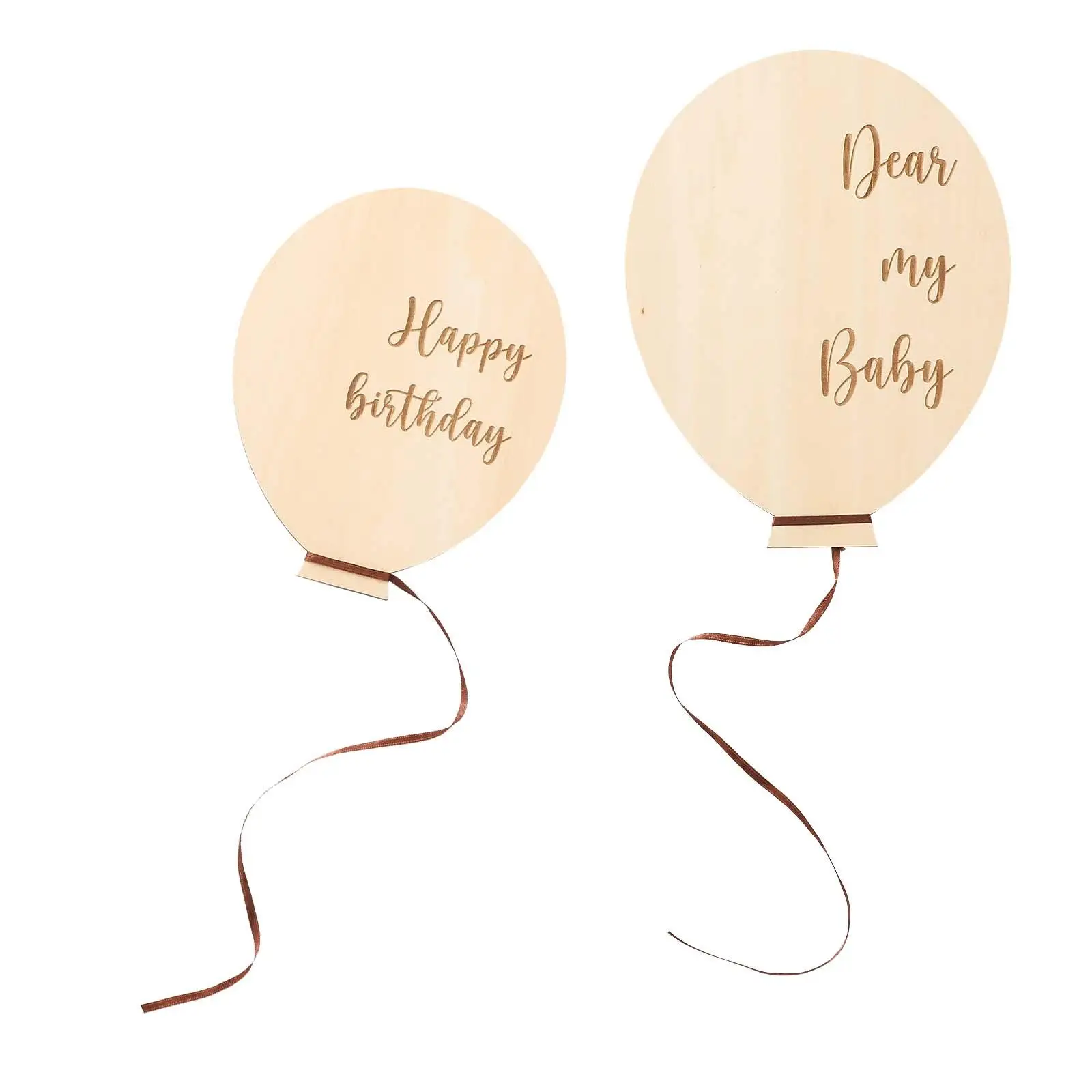 

Wooden Milestone Balloon Photography Props Birthday Party Decoration Wood Balloon Mileage Piece for Boys Baby Newborn Toddlers