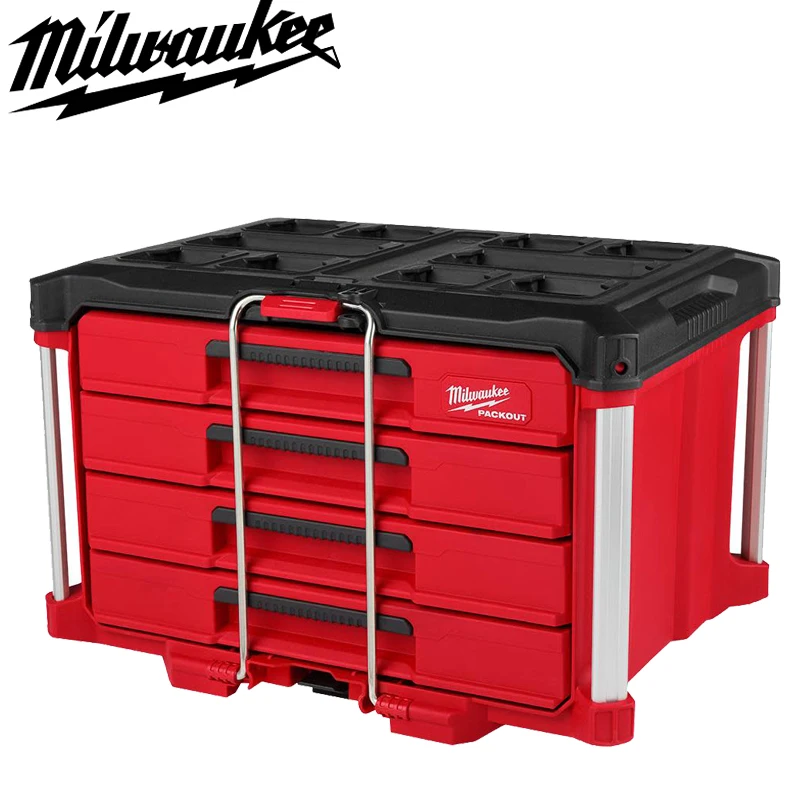 Milwaukee 48-22-8444 Packout 4 Drawer Durable Large Tool Box Eavy Storage Case Tool Accessories