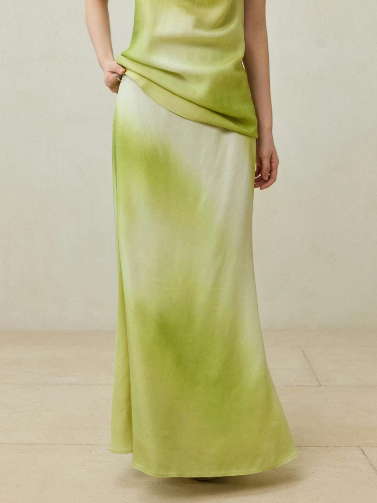 

Юбка женская MURMURMI 25SS с цветочным принтом, повседневная, приятная к телу, дышащая, со средней талией, на молнии