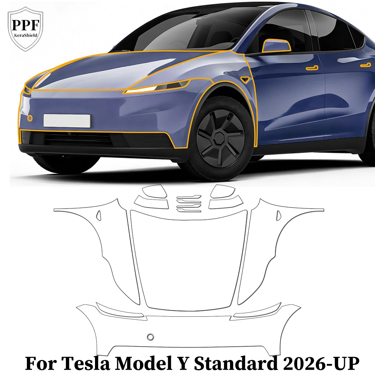 

Pre-cut Clear PPF TPU Paint Protection Film For Tesla Model Y Standard 2026-UP Car Body Anti-Scratch Sticker Repairable Cover