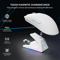 ATTACK SHARK X1 Ultralight Wireless Gaming Mouse with Magnetic RGB Charging Dock,PixArt PAW3395 Pro Sensor,40000DPI for PC/Mac