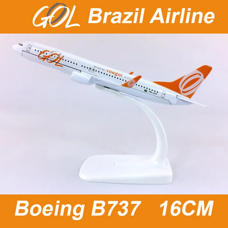 

16CM 1/400 Scale B737-800 B737 Brazil 737 GOL Airlines Airplane Aircraft Diecast Metal Alloy Replica Model Plane For Collection