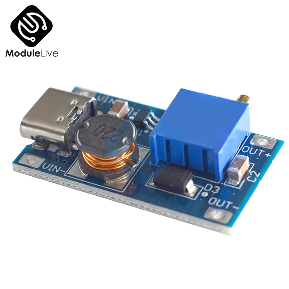 5PCS DC-DC MT3608 Boost Converter MAX 2A Step Up Micro USB Voltage Regulator Board 2V-24V to 5V 9V 12V 28V Power Supply Module