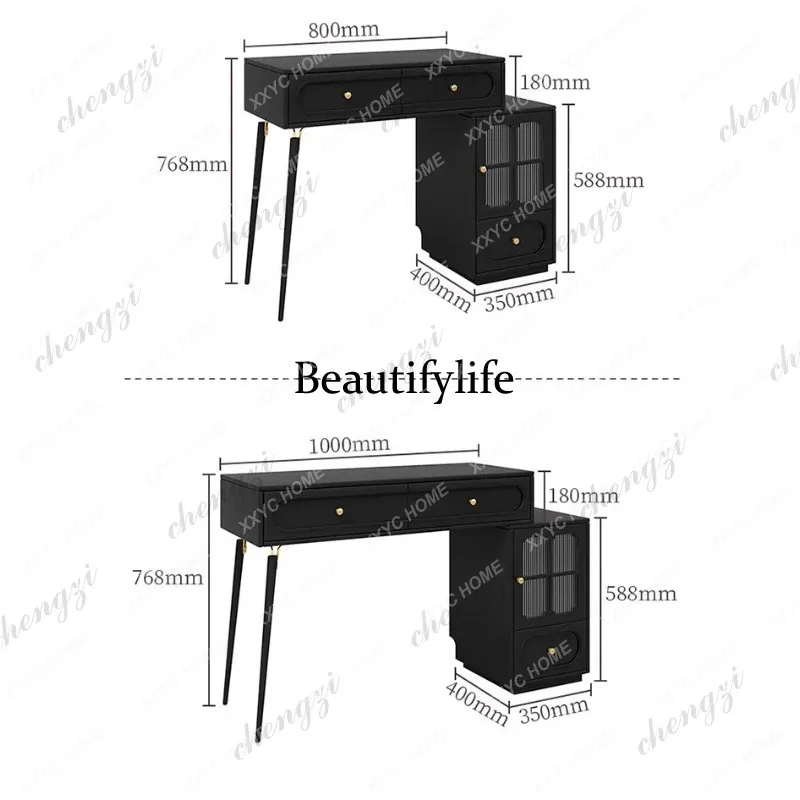 Luxury Mirror Makeup Table Stool Decorations Storage Drawer Dressing Table Cabinet Lounges  Bedroom Furniture