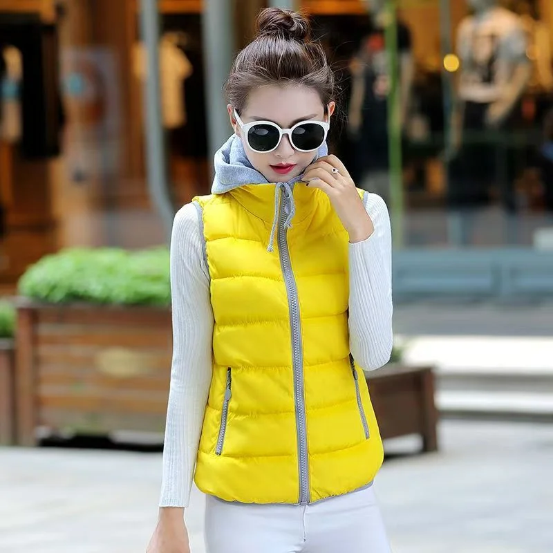 

2025 Cotton Vest Worn In Autumn And Winter Women's Short Korean Version Of slim And Thick Plus Size Fashion Hat Tank Top Women