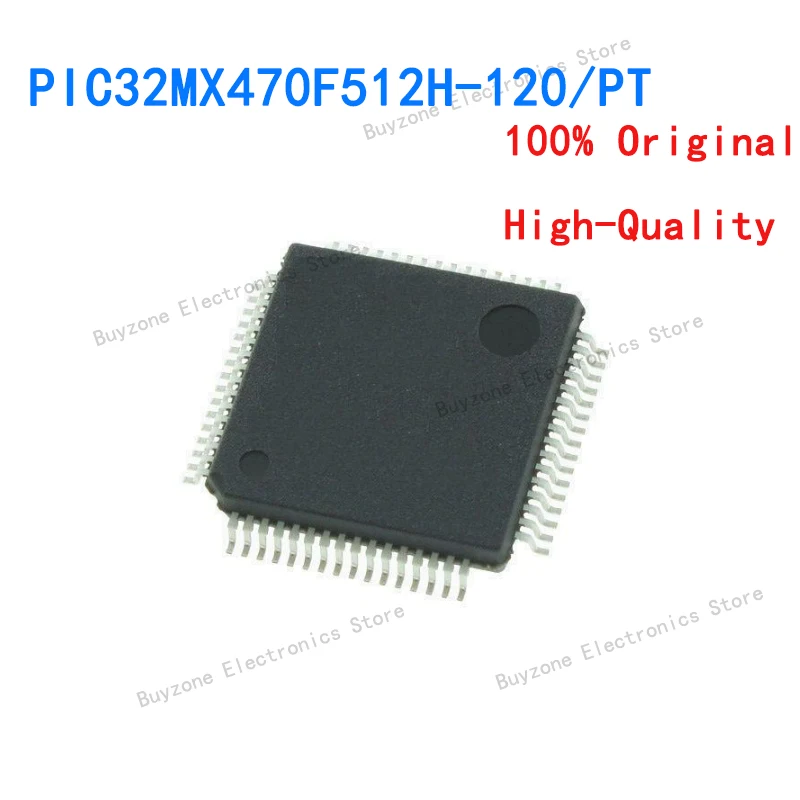

PIC32MX470F512H-120/PT MCU 32bit MCU, 64TQFP 120MHz 2 analog comp