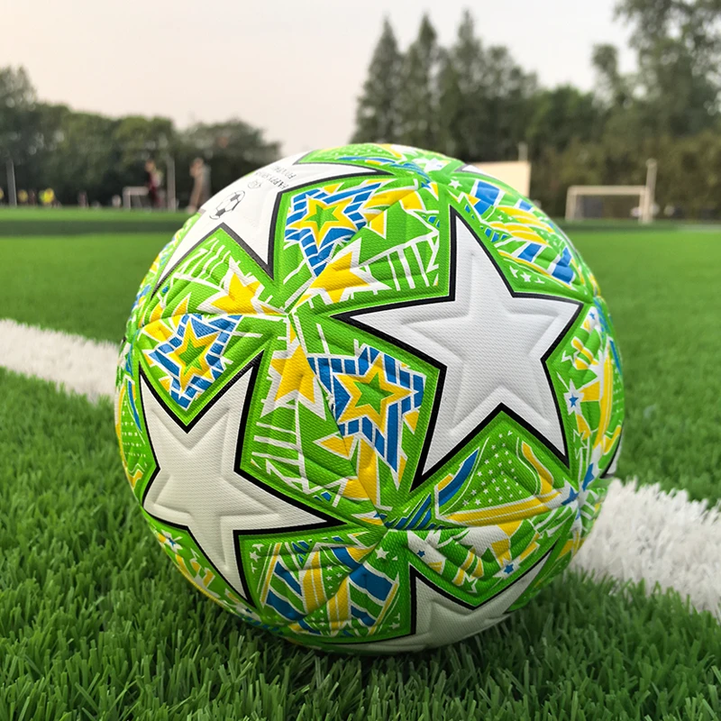 Pallone da calcio taglia 5, pallone ufficiale economico per allenamento all'aperto per adulti, alta elasticità, resistenza all'usura, tecnologia incollata termicamente