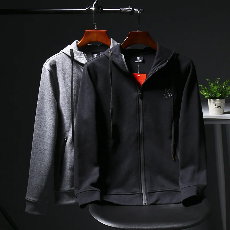 

Men's Hoodie Sweatirt Outerwear Space Cotton Outdoor Zipper Casual Faion Korean Version Tagl Youth Autumn Season