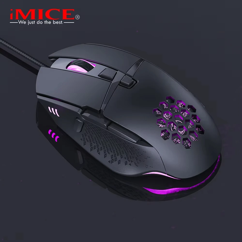 iMICE T90 Usb Honeycomb 8D Wired Mouse Optical 7200 DPI Gaming Mice For Laptop Notebook PC Desktop Computer For Macbook Ultra