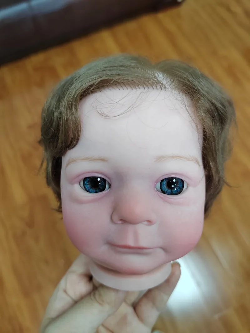 

17inch Already Painted Reborn Doll Kit Felicia Newborn Baby Size Reborn Doll Parts with Cloth Body and Blue eyes