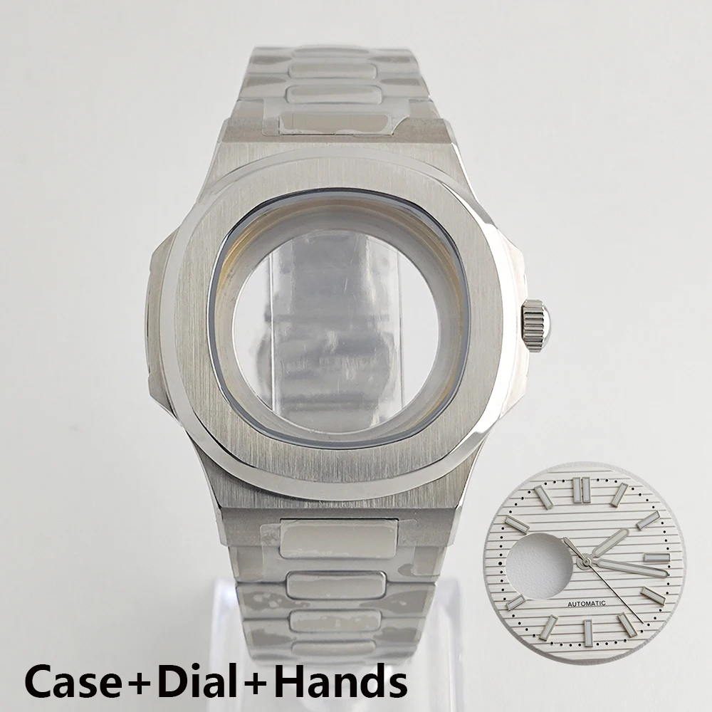 Nh38 caixa de relógio oco para fora dial logotipo personalizado relógio masculino movimento automático adequado para série nh movimento acessórios relógio