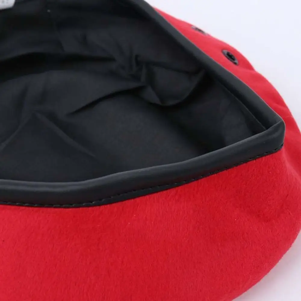 Unisex Adjustable Berets Hat Autumn and Winter For Cosplay Uniform Cap Casual Solid Color Painter Cap Security Cap