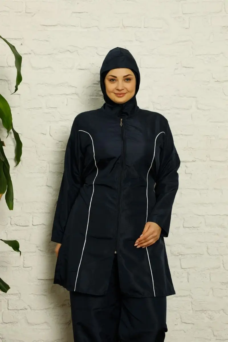 Fashion line full hijab plus size swimwear 32015