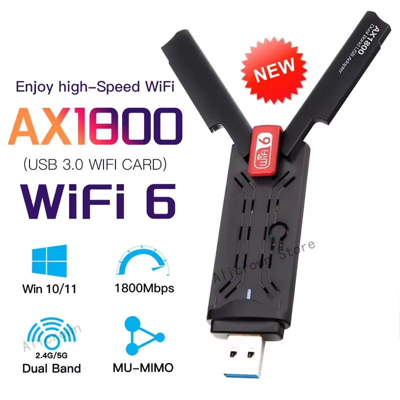 kebidumei USB 3.0 WiFi 7 Adapter 6500 Mbit/s Drahtlose Netzwerkkarte 2,4 G & 5G & 6G Tri Band Wi-Fi Empfänger WiFi Ethernet Adapter Für Win10/11 3