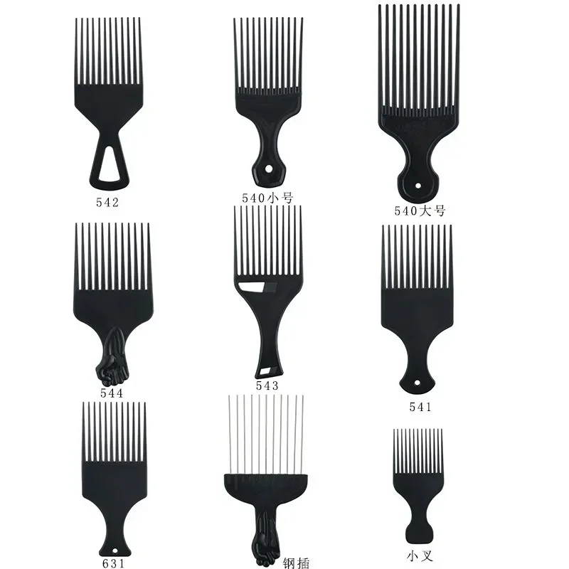 

1 Piece Wide Teeth Brush Pick Comb Fork Hairbrush Insert Hair Pick Comb Plastic Gear Comb For Curly Afro Hair Styling Tools