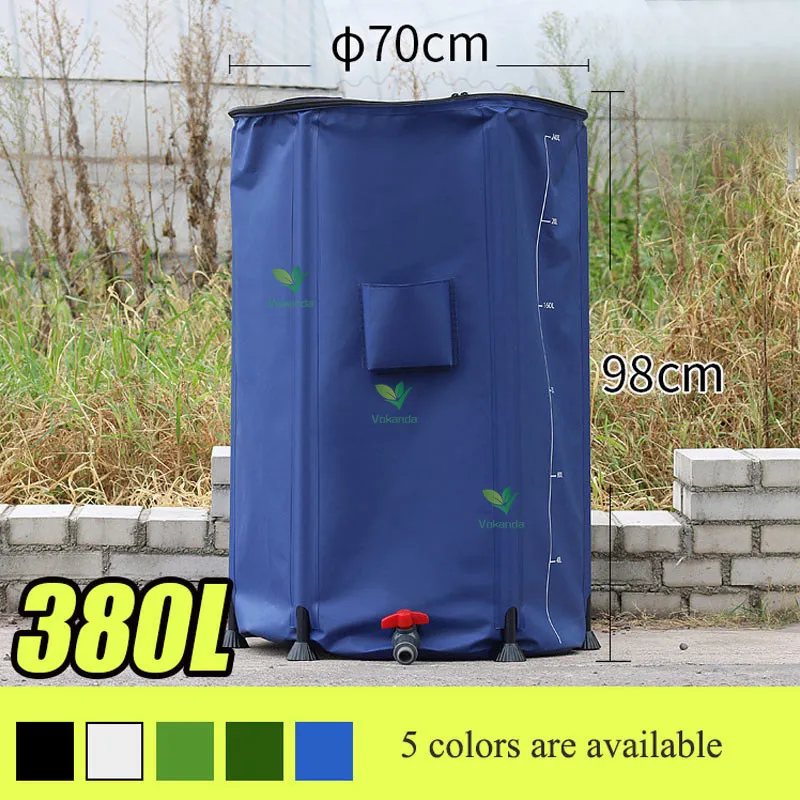 

VOKANDA-Collapsible Water Tank, Rainwater Recovery Collector Bucket, Garden Watering, Irrigation Barrel, 380 Liter, 100 Gallon