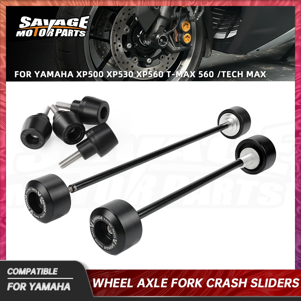 XP560 Rear Wheel Axle Fork Crash Sliders For Yamaha XP500 XP530 T-MAX 560 /Tech Max 2026 Front Wheel Hub Anti-Collision Block