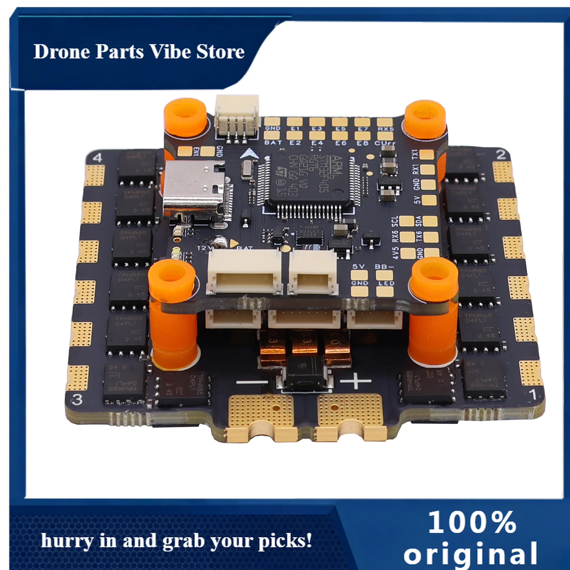 

Полетный контроллер APHAKRC F405 V2 и стек регуляторов скорости 90A/100A/110A BLS 4-в-1 8S ESC с 8-слойной утолщенной медной оболочкой 3OZ для FPV-дронов для гонок