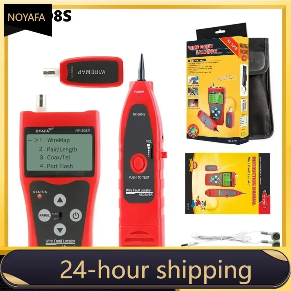 NEW HOT FANYUE NF-308S Network Cable Tester Measure Length Wiremap Tester LCD Display Cable Tracker RJ45 RJ11 BNC Network Tester