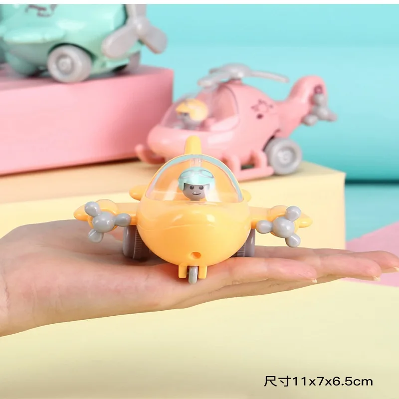 Childrens Color Shape Cognitive Toys Aircraft Cartoon Mini Simulation Inertia Rebound Aircraft Parent-child Game 2-in-1 Toy Gift