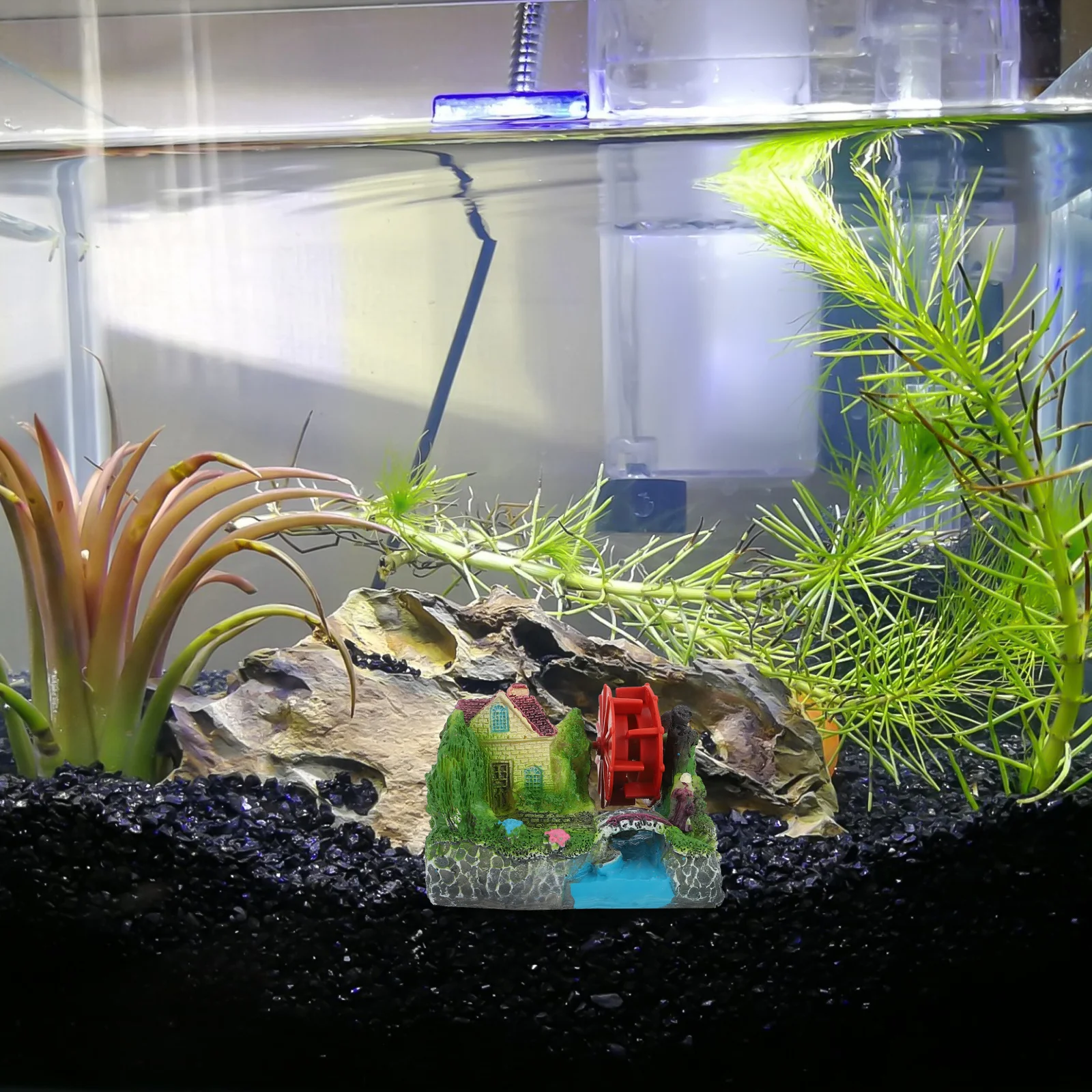 

Fish Tank Adornment Resin Villa Aquarium Landscaping Durable Decorative Craft Aquarium House Fake Ornament Fish Tank Adornment