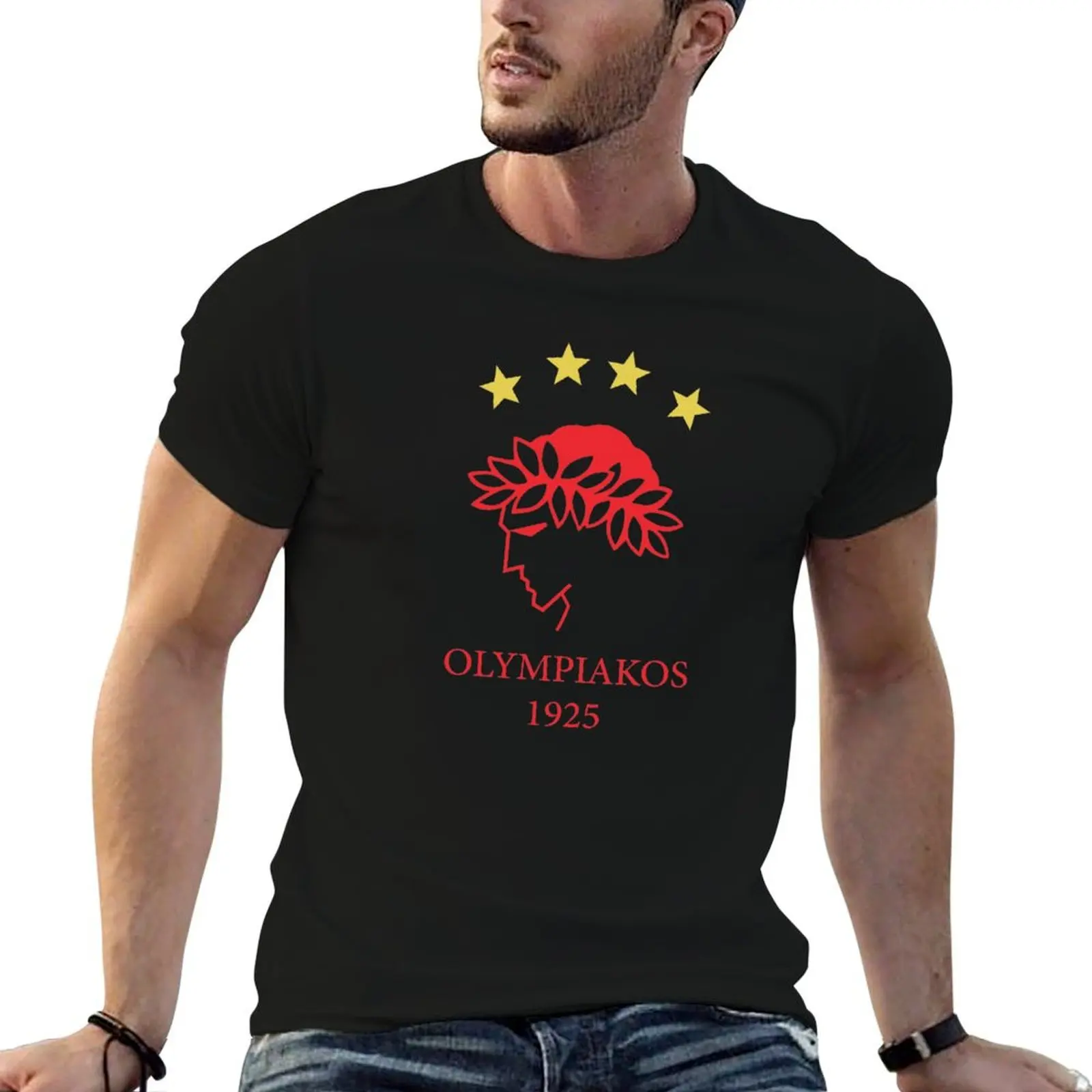 Olympiakos Lightweight Sweatshirt cotton graphic tees sports fans vintage t shirts men t shirts high quality