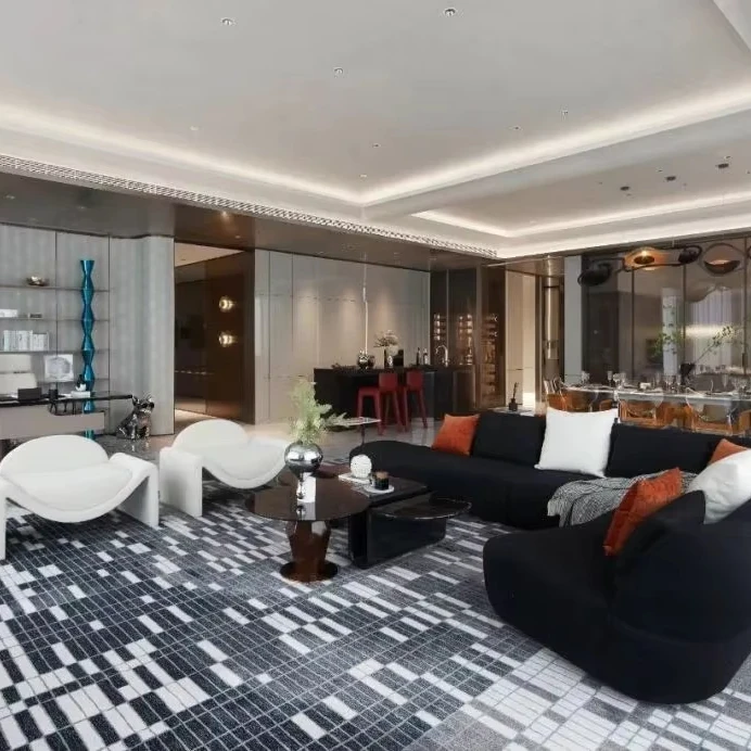 Sanhai الشمال نمط التصميم الداخلي السقيفة خطة أرضية المنزل ثلاثية الأبعاد ماكس تقديم خطة رئيسية منزل رائع منتج عالي الجودة #1