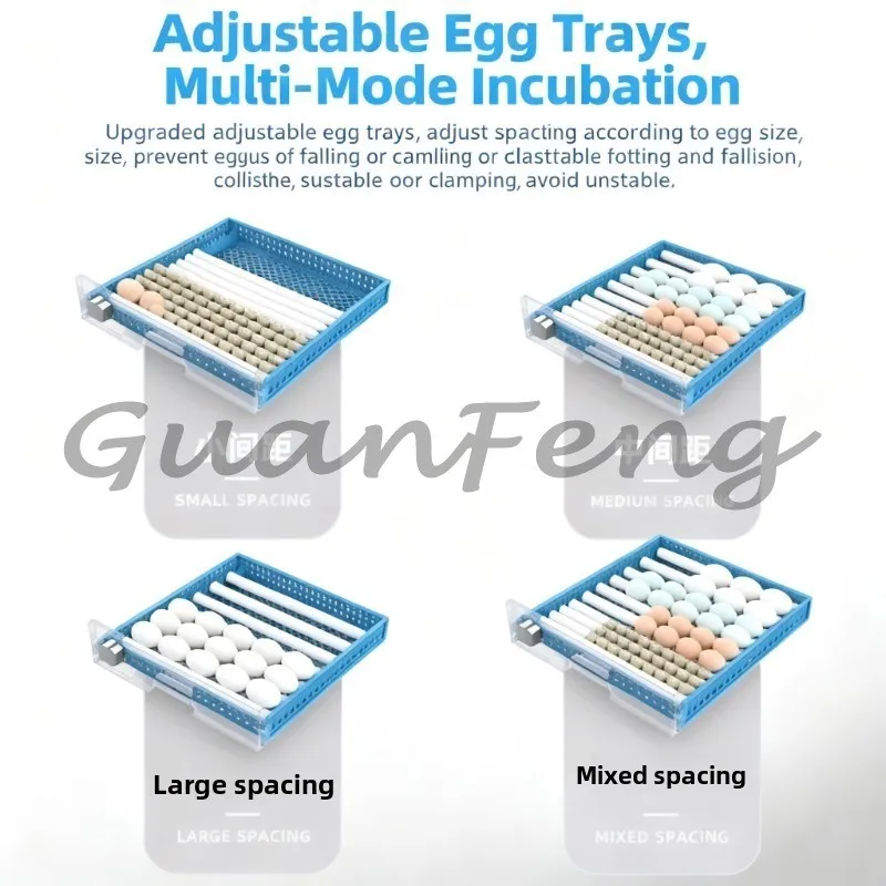 Small Household Egg Hatching Box, Mini Automatic Intelligent Incubator for Quail, Rutin Chicken and Bird Eggs Breeding