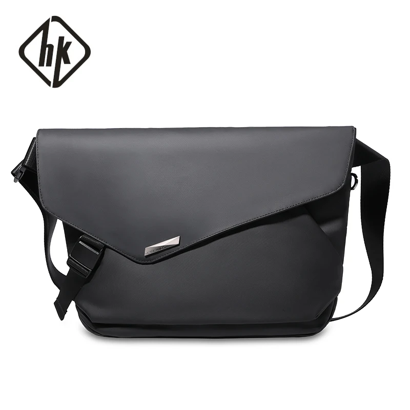 HK Large Messenger Bag For Men Water Repellent Sling Bags Business School Shoulder Crossbody Bag Fit 13 inch Ipad Satchel Bag