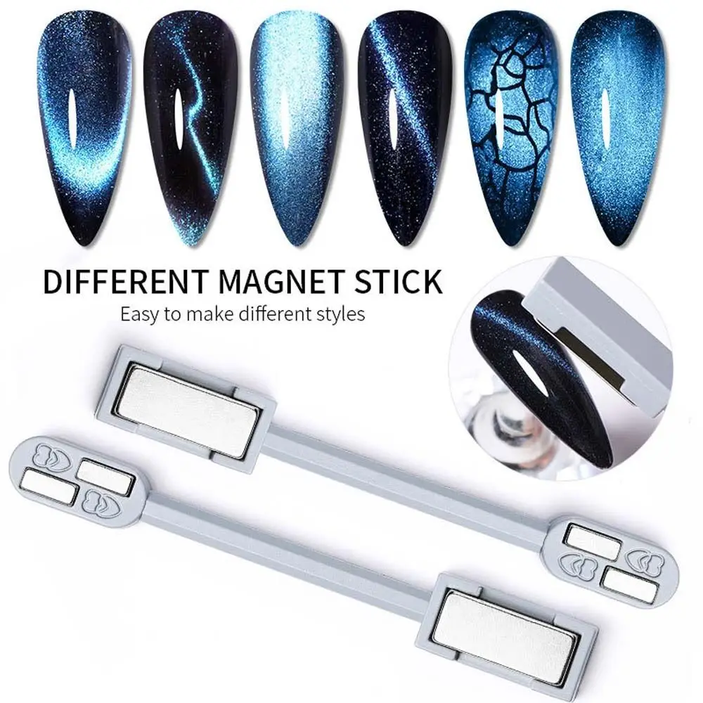 Dwugłowicowe narzędzia do zdobienia paznokci DIY ​   Narzędzia magnetyczne do zdobienia paznokci Blok magnetyczny Cat Eye Magnet Stick Lakier do paznokci Magnet Stick