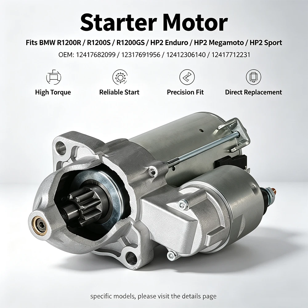 Start Motor For BMW HP2 Megamoto 1170cc R1200R R1200S HP2 Enduro R1200GS HP2 OEM:12417682099 12317691956 12412306140 12417712231