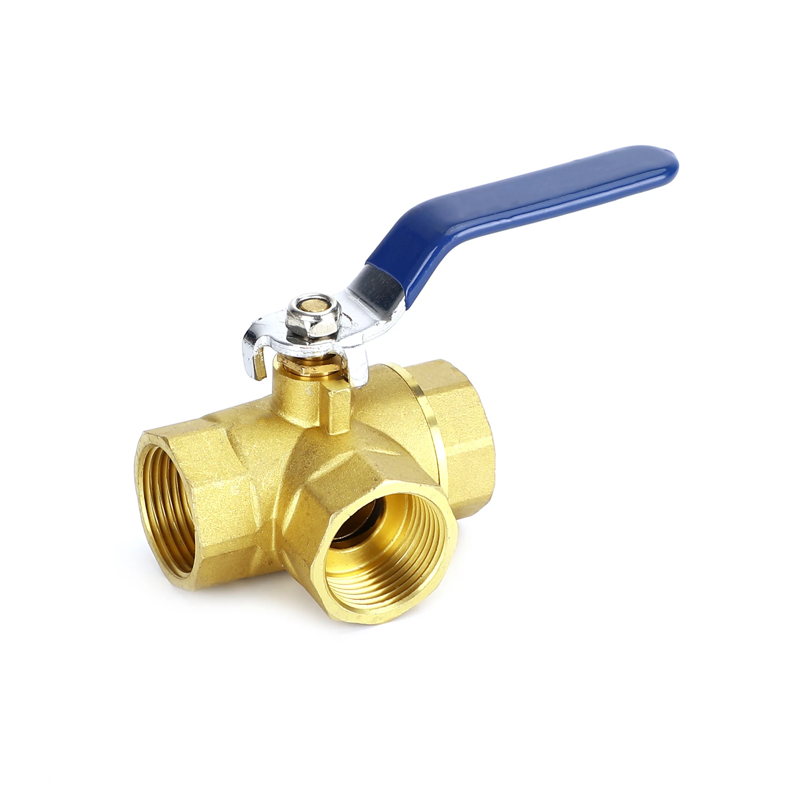 3-Way Ball Valve Female L Port Lever Handle 1